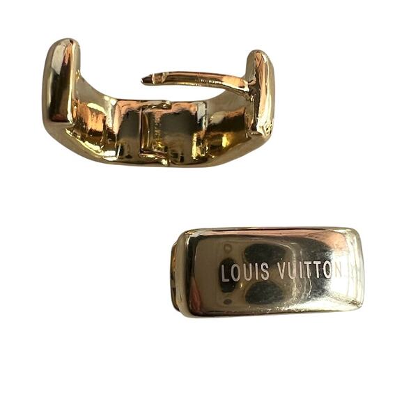 Louis Vuitton Buckle Dreille Nanogram Gold LV Earrings (LVXX019) - Picture 6 of 6